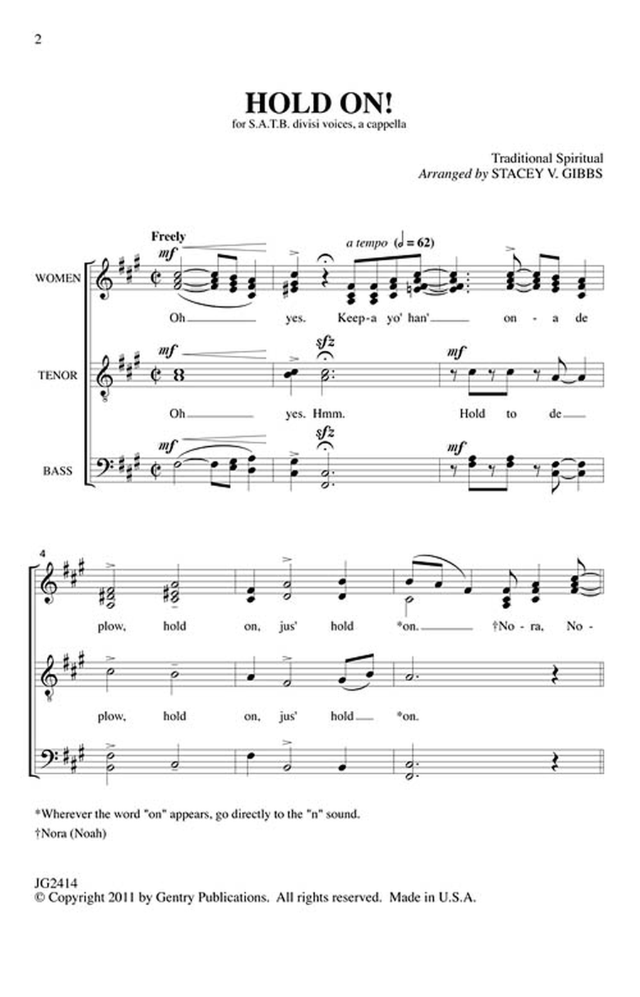 Hold On! 4-Part scores gallery preview page 2