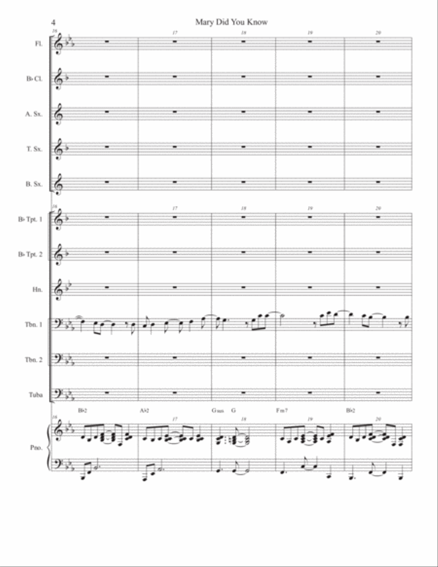 Mary, Did You Know? Mary, Did You Know? Small Ensemble scores gallery preview page 4