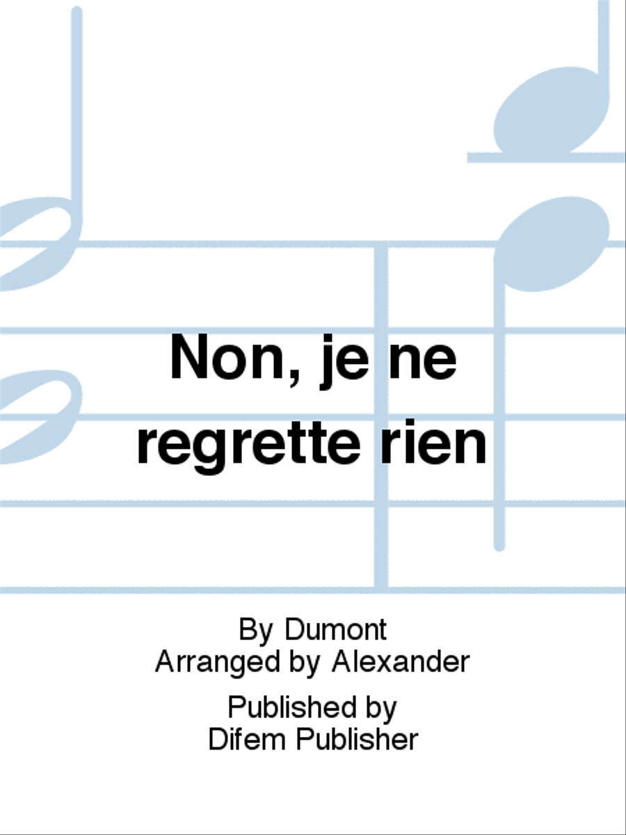 Non, je ne regrette rien Brass Band scores gallery preview page 1