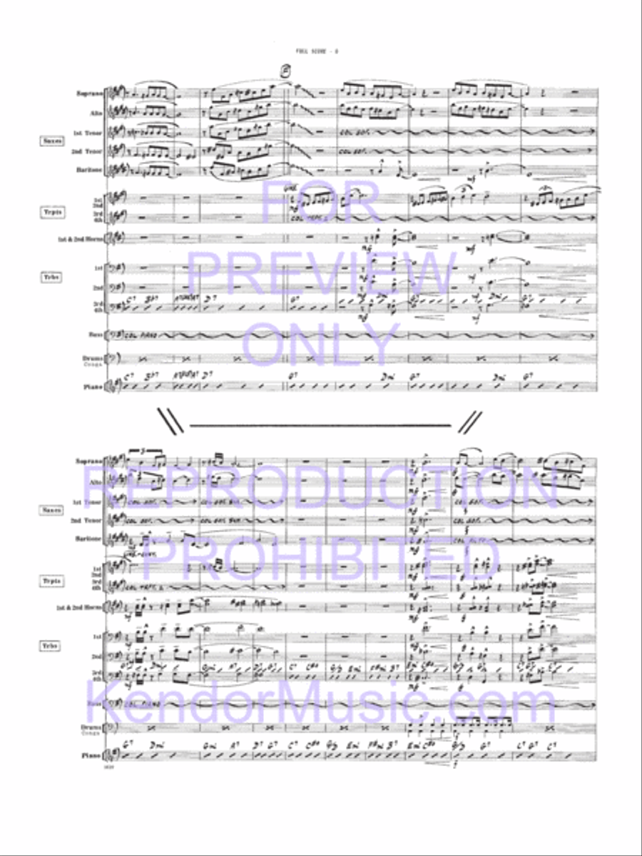 Farewell, The Farewell, The Jazz Ensemble scores gallery preview page 7