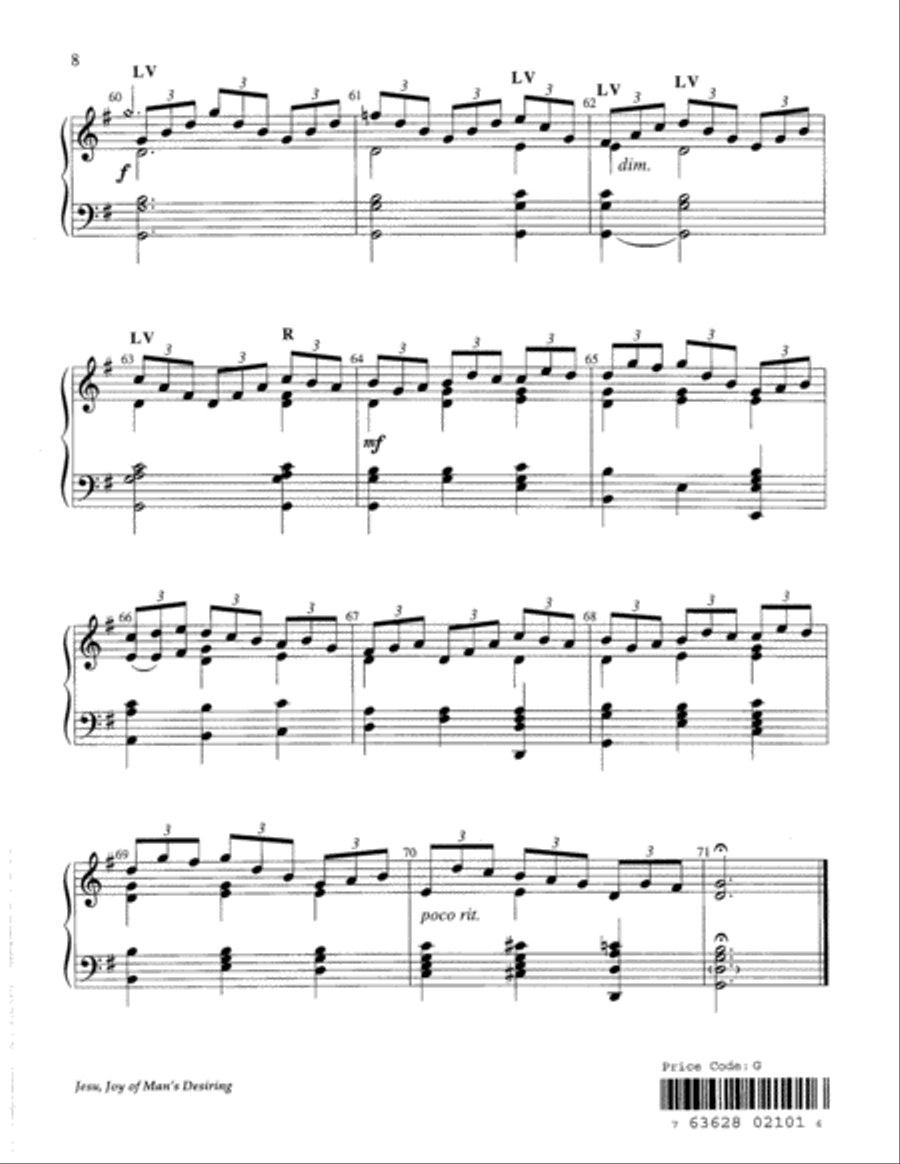 Jesu, Joy of Man's Desiring 5-Octaves scores gallery preview page 15