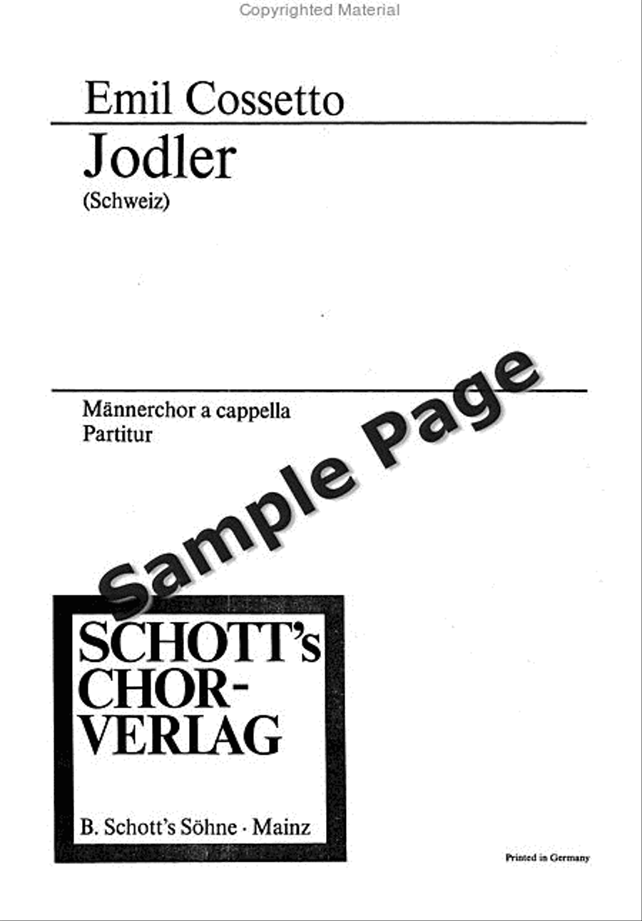 Jodler Ttbb Jodler Ttbb TTBB scores gallery preview page 2