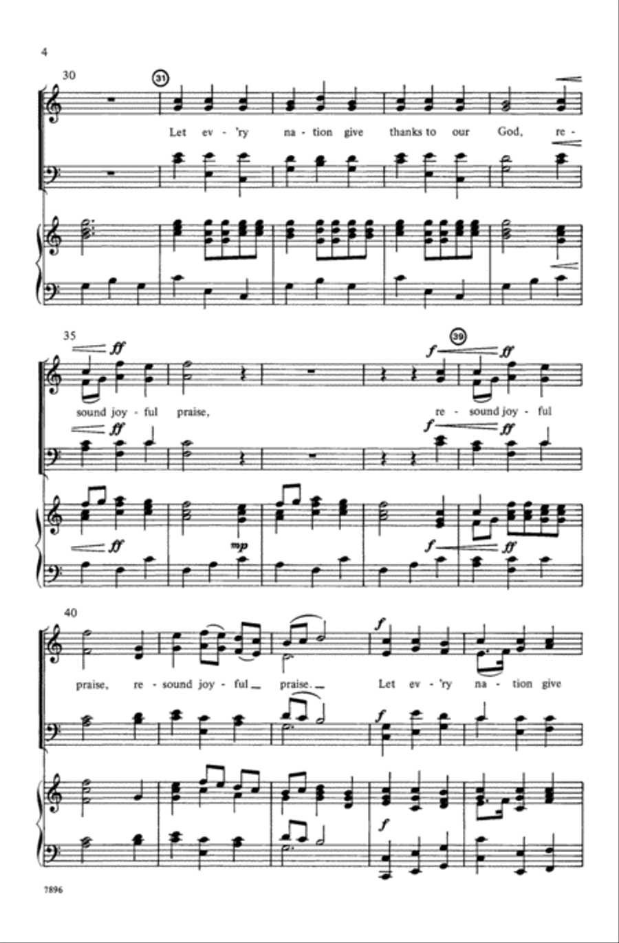 Praise! Praise! Praise! Praise! 4-Part scores gallery preview page 4