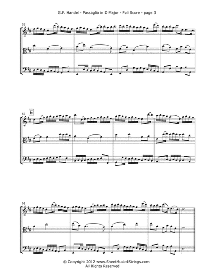 Handel. G. - Passaglia for Violin, Viola and Cello image number null