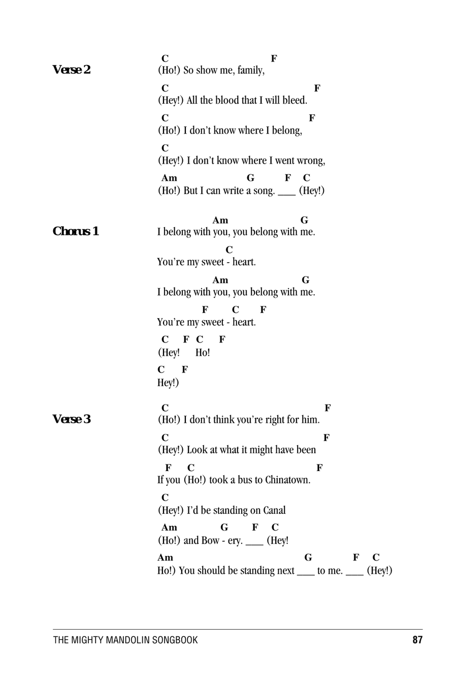 Ho Hey Ho Hey Mandolin scores gallery preview page 2