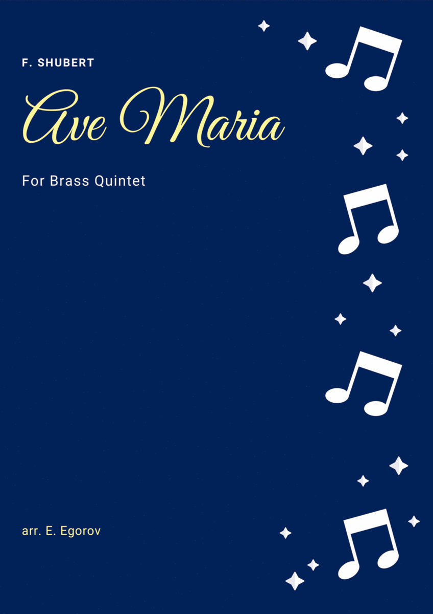 Ave Maria, Franz Schubert, For Brass Quintet image number null