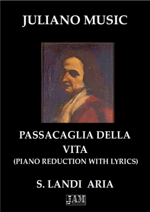 Book cover for PASSACAGLIA DELLA VITA (EXTRACT - PIANO REDUCTION WITH LYRICS) - S. LANDI