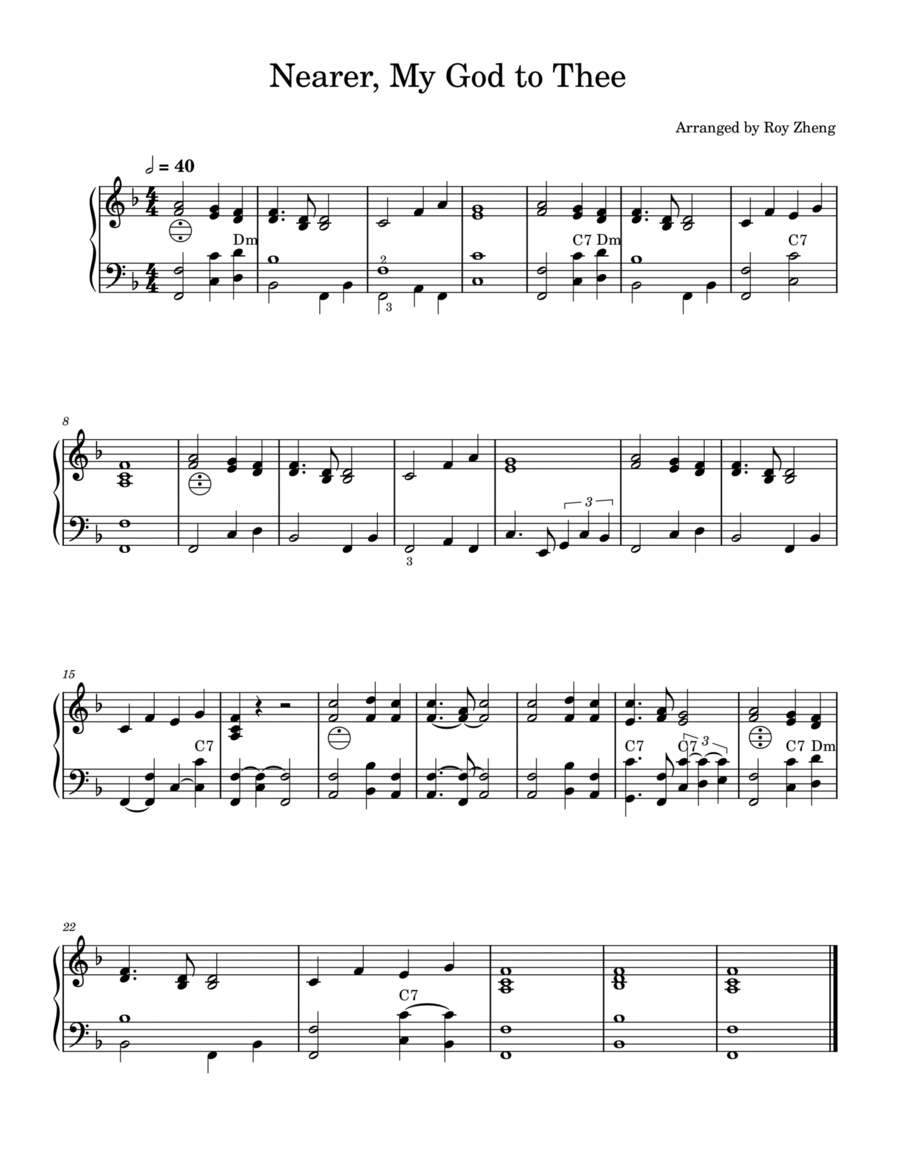 My God to Thee, Nearer Accordion scores gallery preview page 1