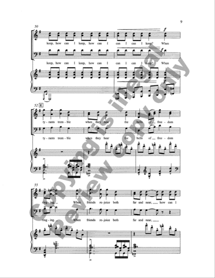 How Can I Keep from Singing? (Choral Score) 4-Part scores gallery preview page 22