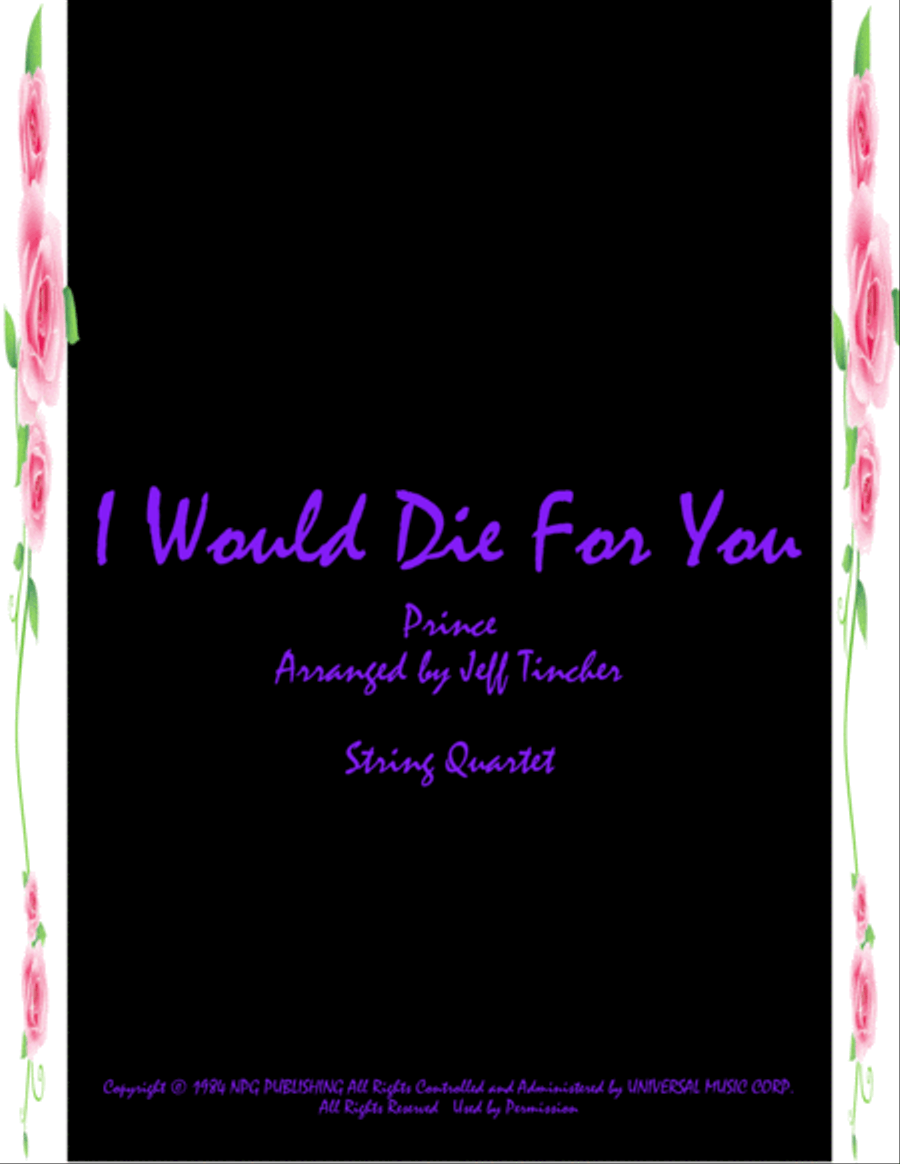 I Would Die 4 U String Quartet scores gallery preview page 1