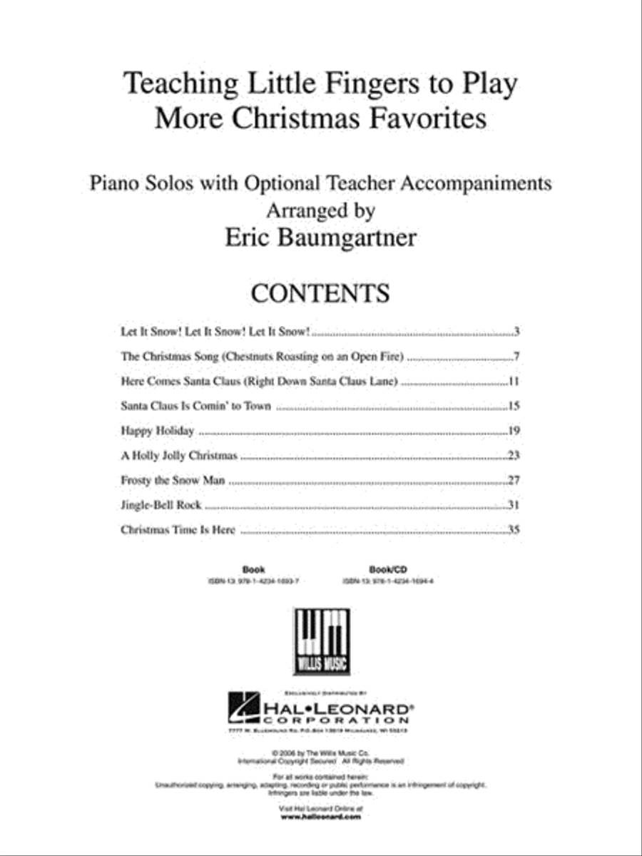 Teaching Little Fingers to Play More Christmas Favorites – Book Only Piano Method scores gallery preview page 2