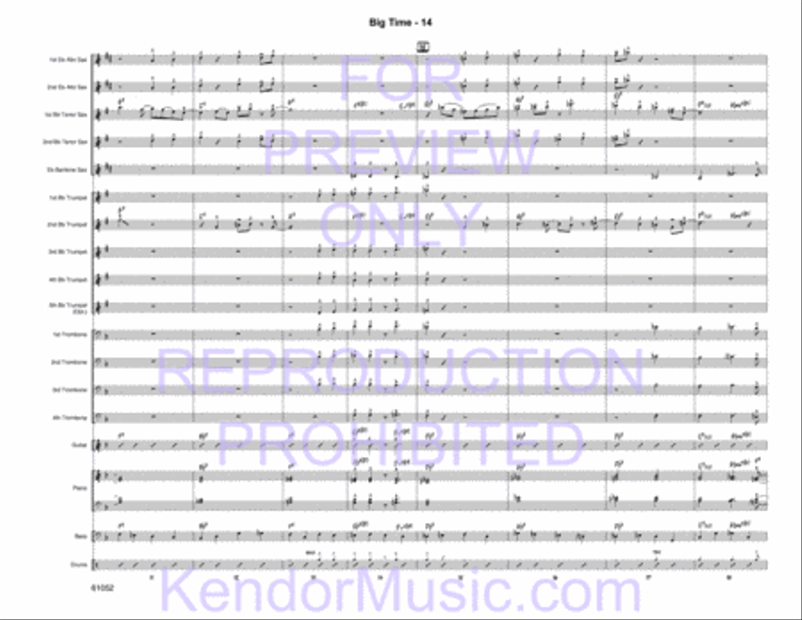 Big Time Jazz Ensemble scores gallery preview page 16