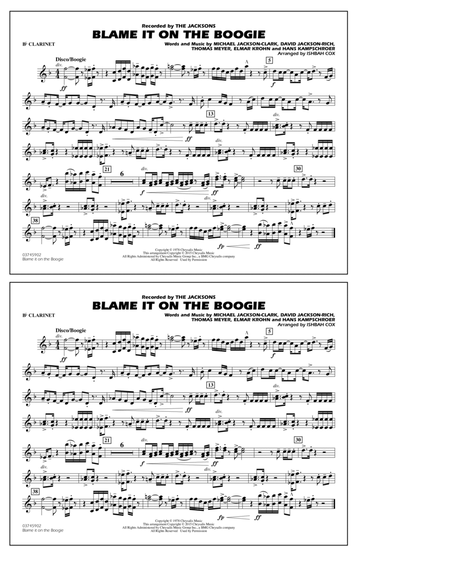 Blame It on the Boogie - Bb Clarinet