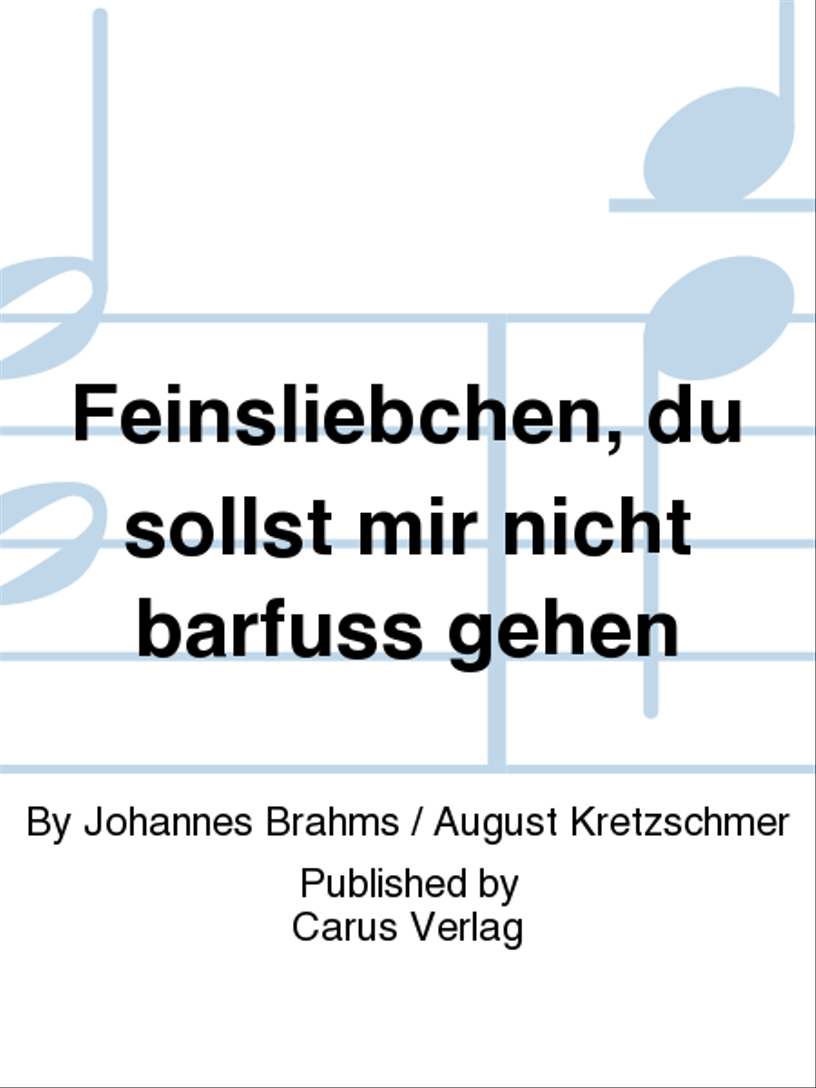 Feinsliebchen, du sollst mir nicht barfuss gehen SSA scores gallery preview page 1