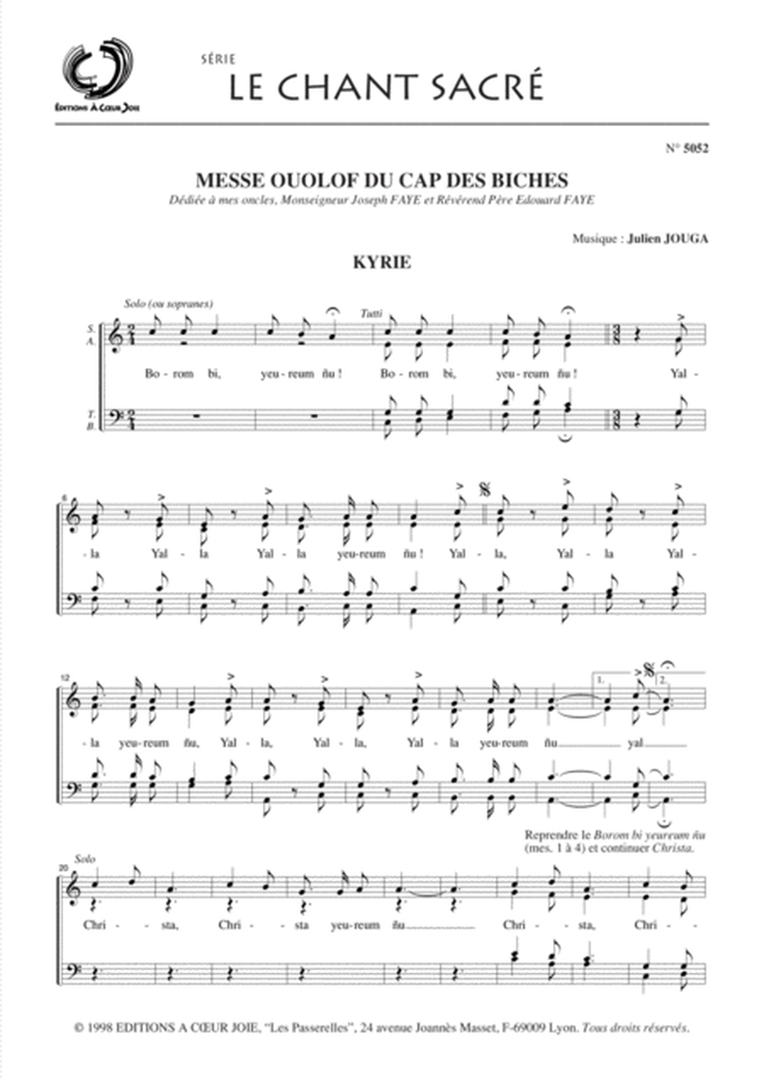 Messe Ouolof Du Cap Des Biches