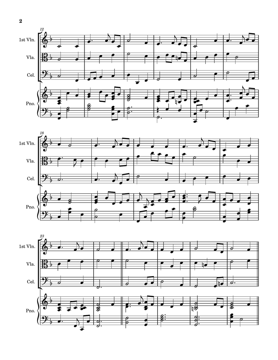 I Need Thee Every Hour String Trio scores gallery preview page 2