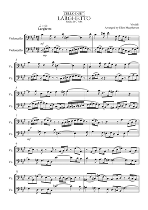Cello Duet - Vivaldi Sonata in C RV48 Larghetto