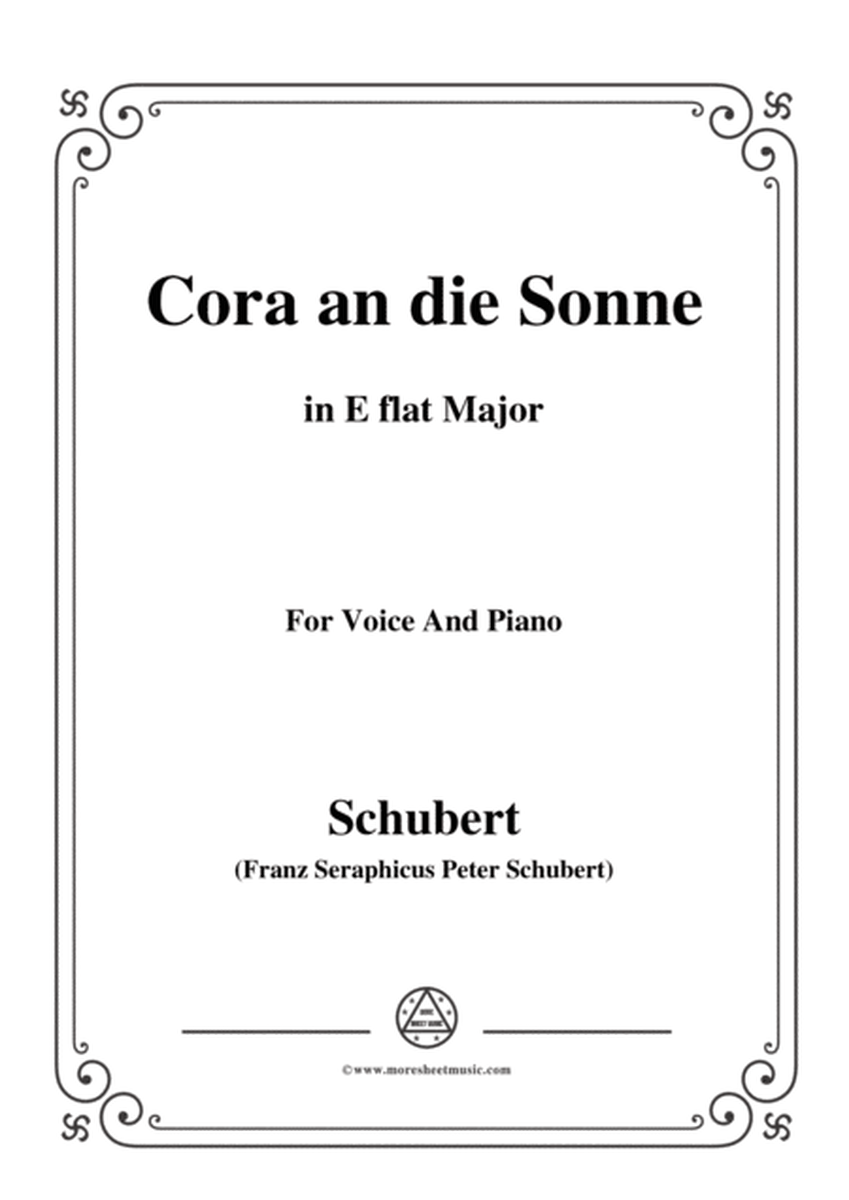Schubert-Cora an die Sonne,in E flat Major,for Voice&Piano image number null