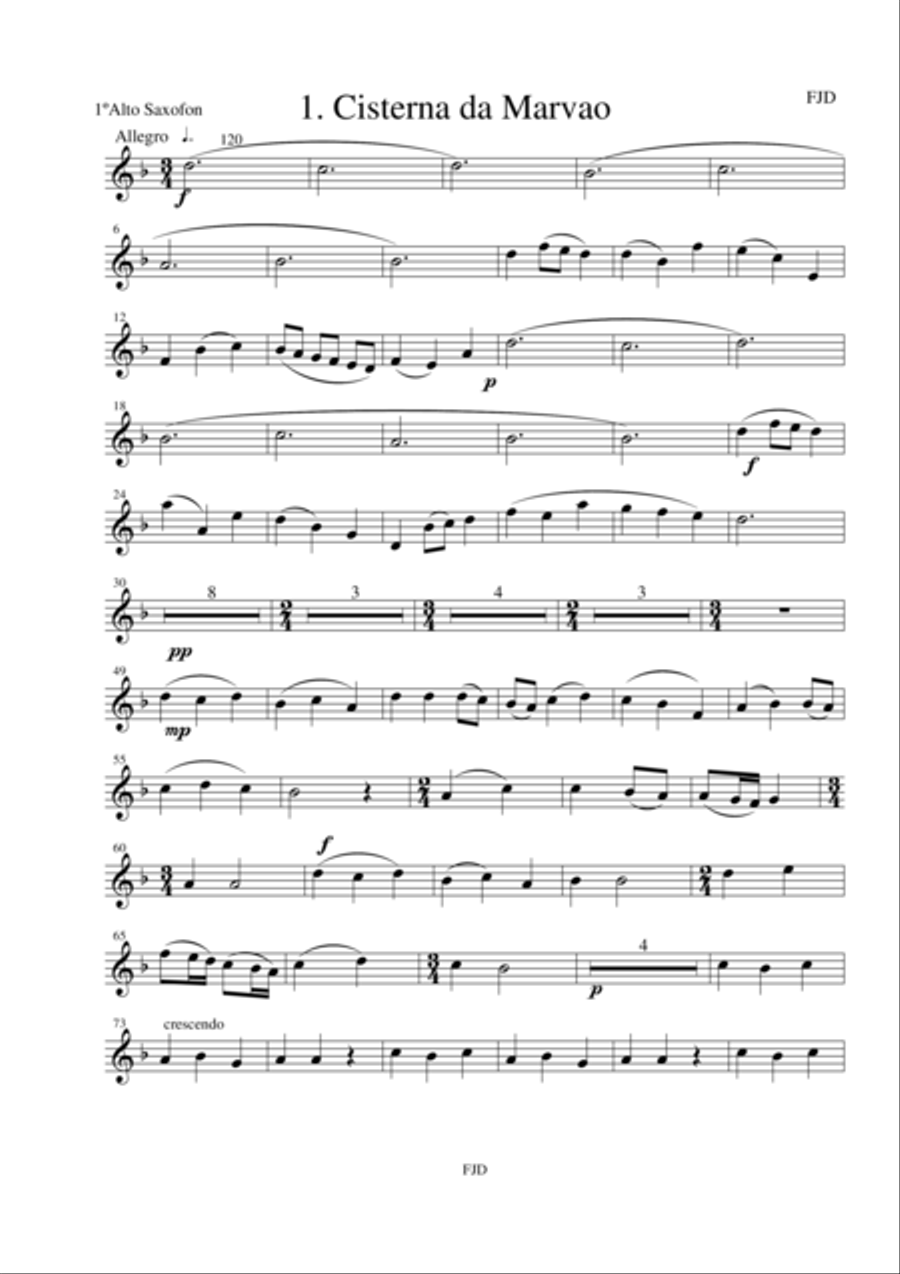 A cisterna de Marvão Woodwind Quartet scores gallery preview page 1