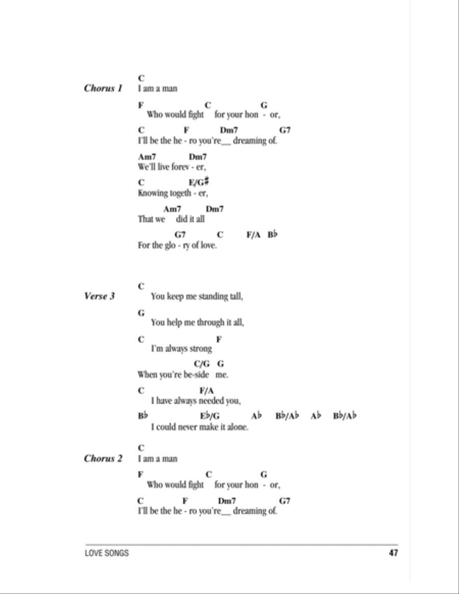 Glory Of Love Acoustic Guitar scores gallery preview page 2