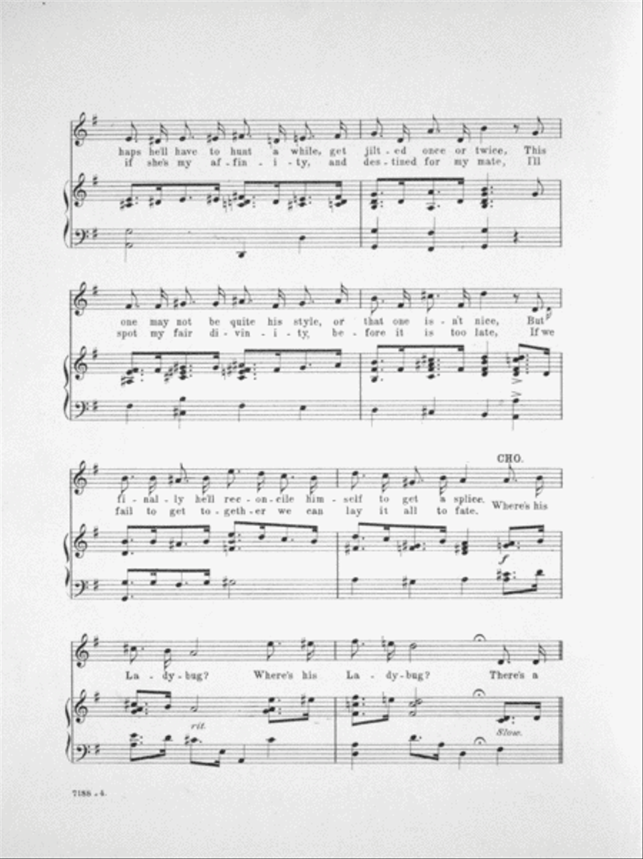 There's a Lady-Bug A-Waitin' For Me Voice scores gallery preview page 3