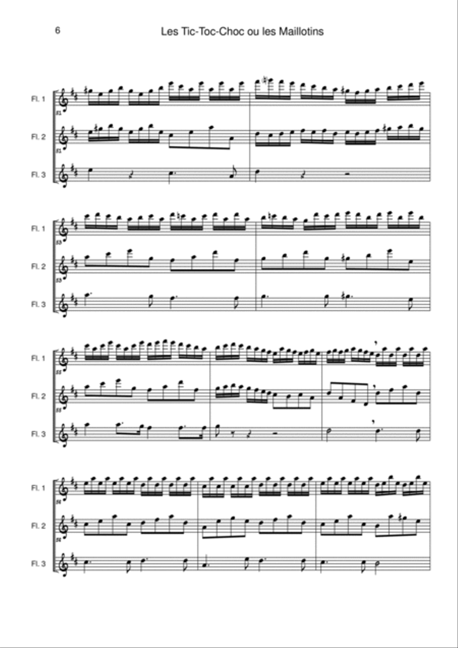 Tic Toc Choc Les Maillotins Flute Solo scores gallery preview page 6