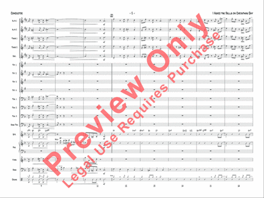 I Heard the Bells on Christmas Day Jazz Ensemble scores gallery preview page 3