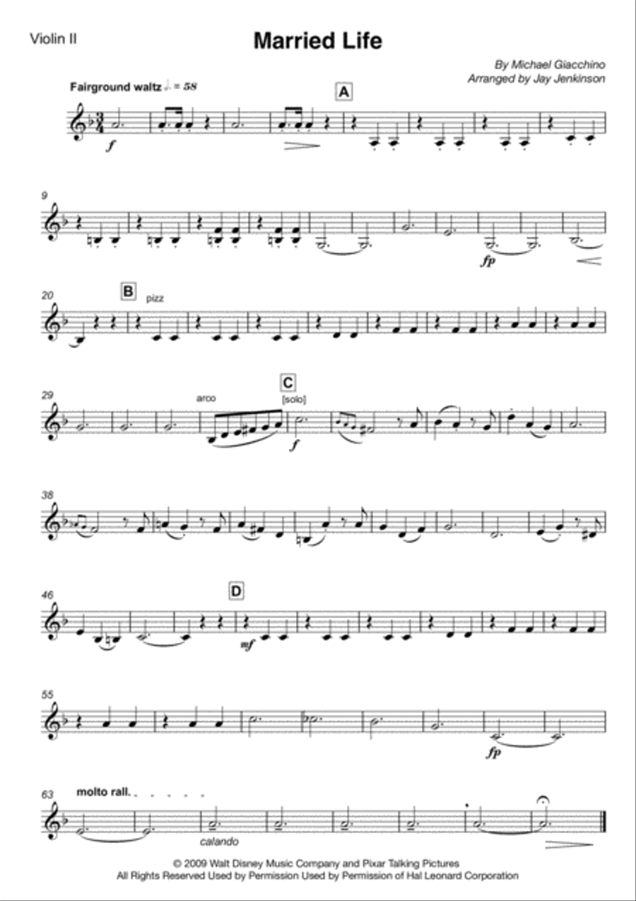 Married Life String Quartet scores gallery preview page 3