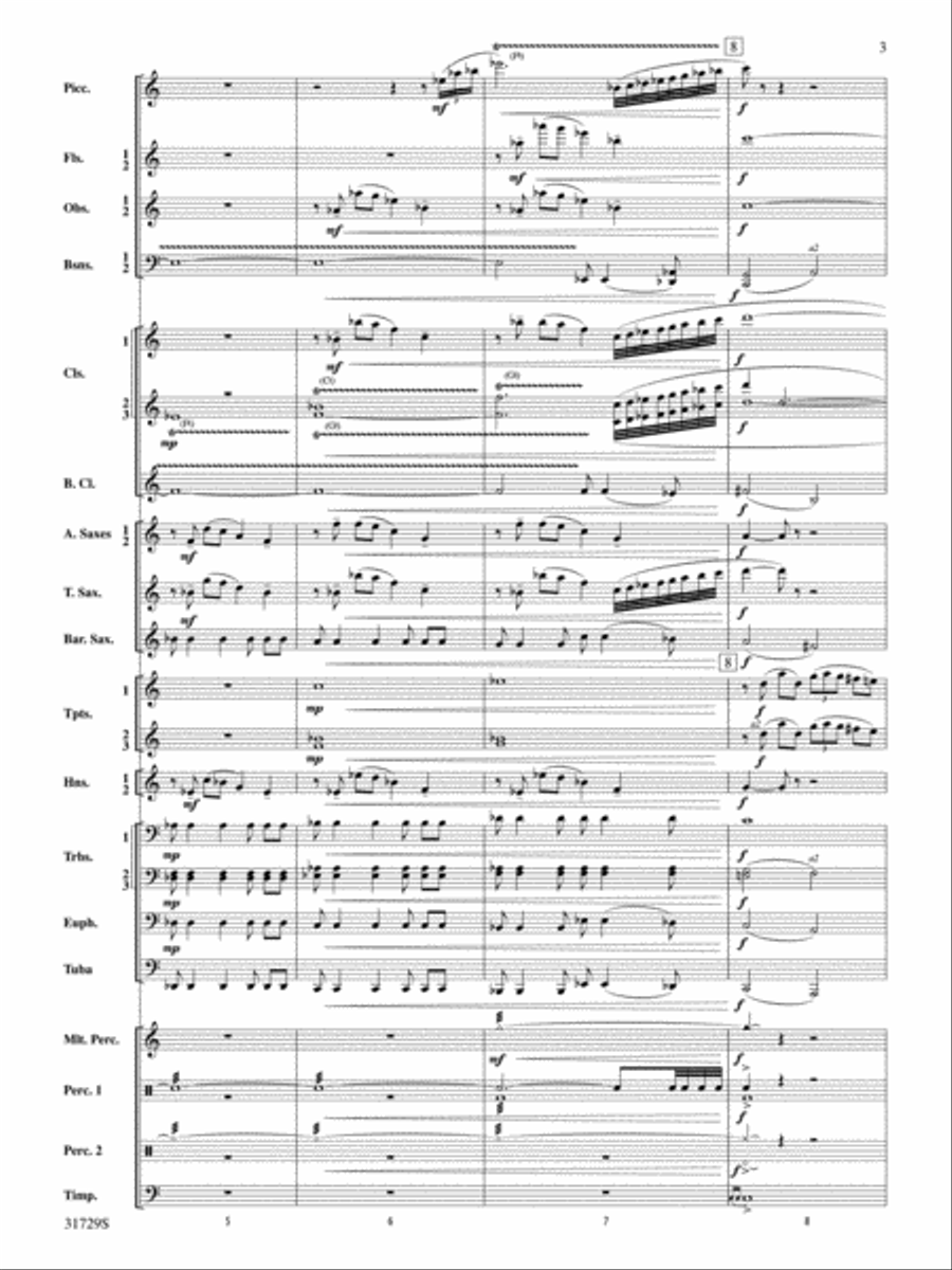 Beyond the Horizon Concert Band scores gallery preview page 3