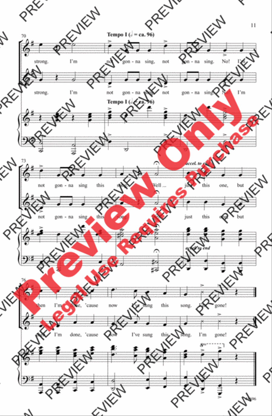 I'm Not Gonna Sing This Song! 2-Part scores gallery preview page 10