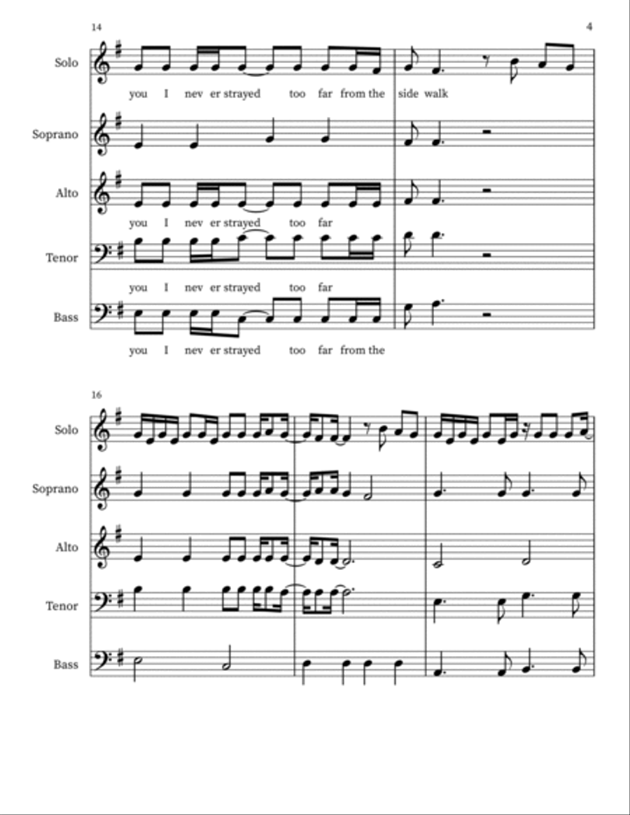 Because Of You Because Of You 4-Part scores gallery preview page 4