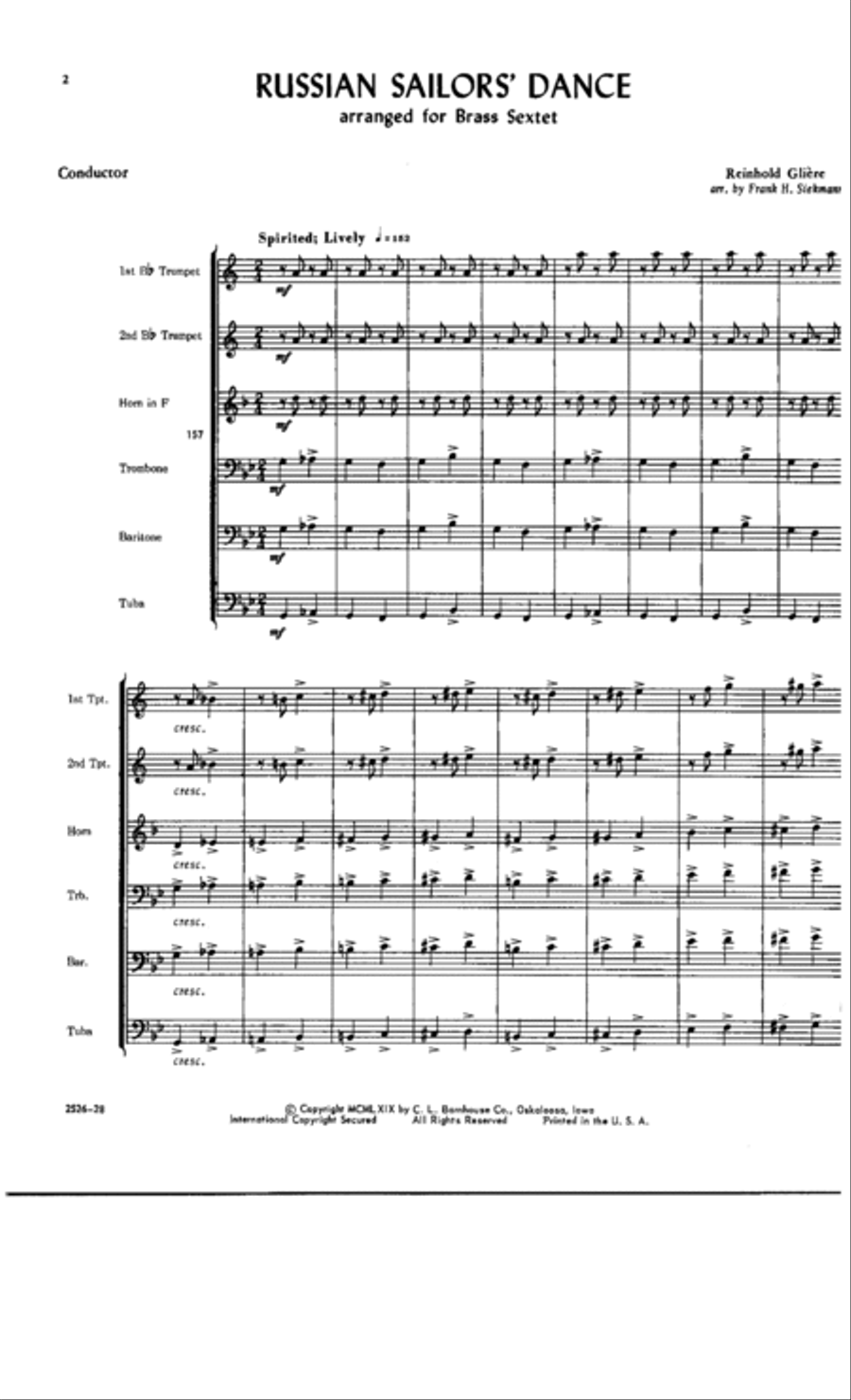 Russian Sailor's Dance Russian Sailor's Dance Chamber Music scores gallery preview page 2