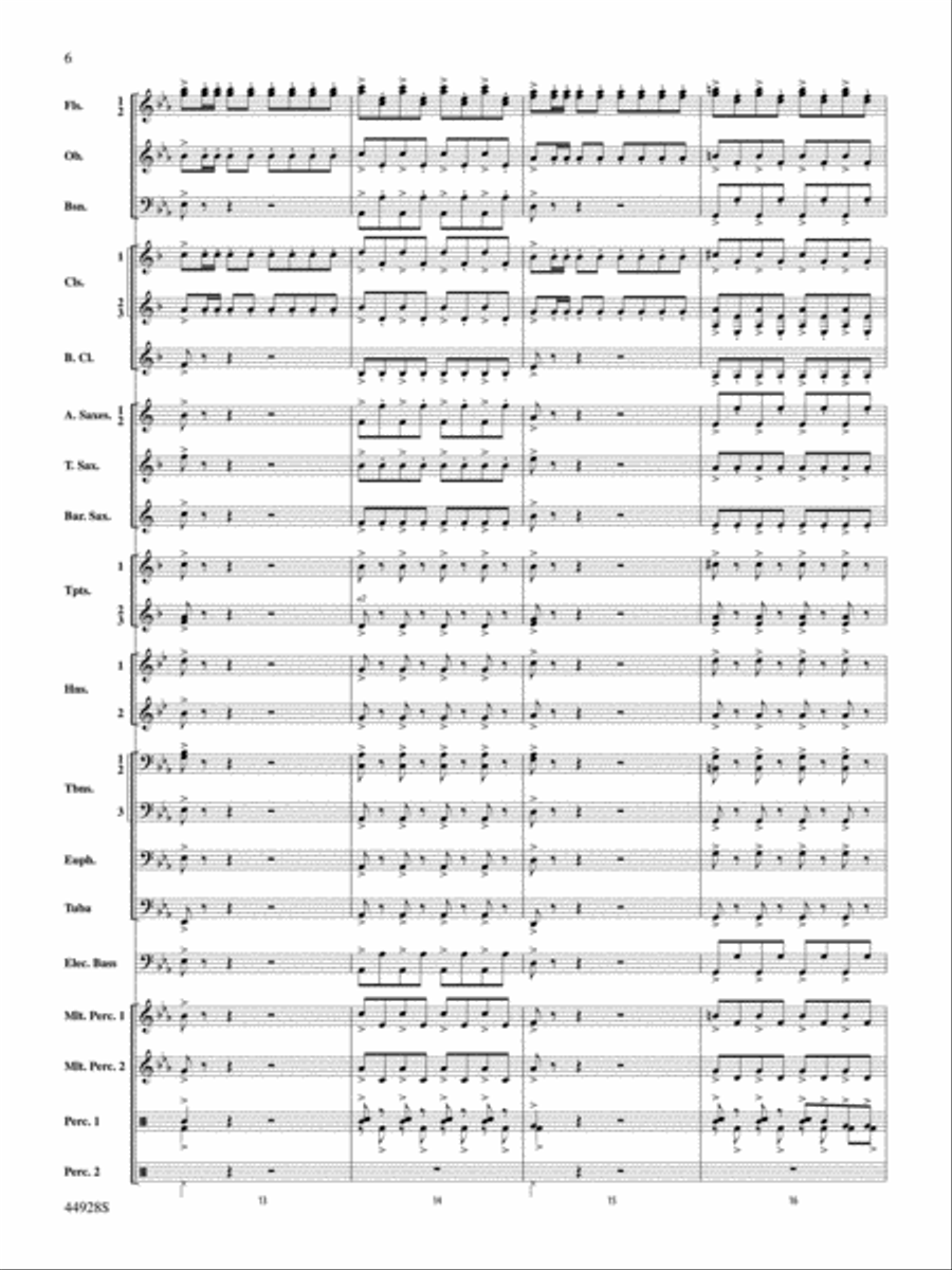 Dreams of Fireflies (On a Christmas Night): Score Concert Band scores gallery preview page 6
