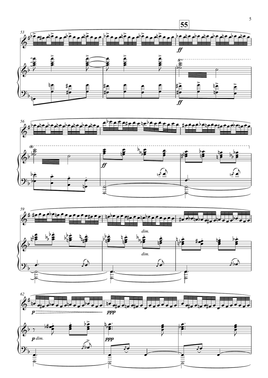 Le Api arranged for Soprano Saxophone and Piano Soprano Saxophone scores gallery preview page 6