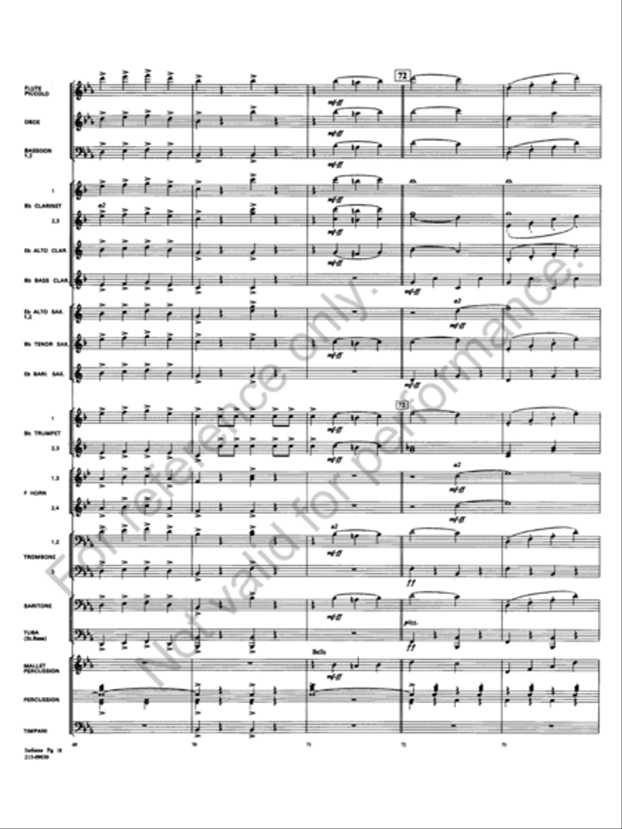 Indiana State Band Concert Band scores gallery preview page 19