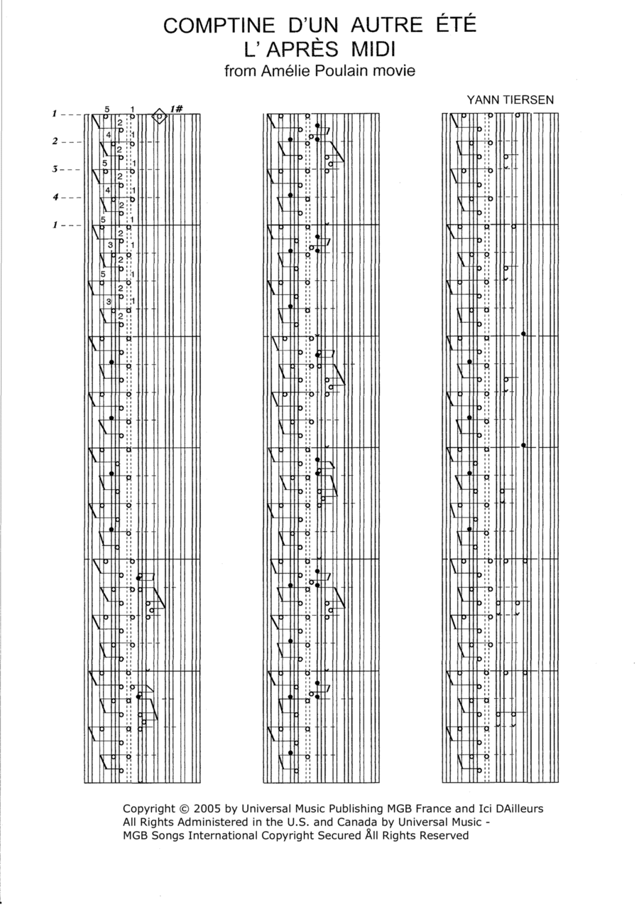 Comptine D'un Autre Été: L'après-midi Piano Solo scores gallery preview page 1