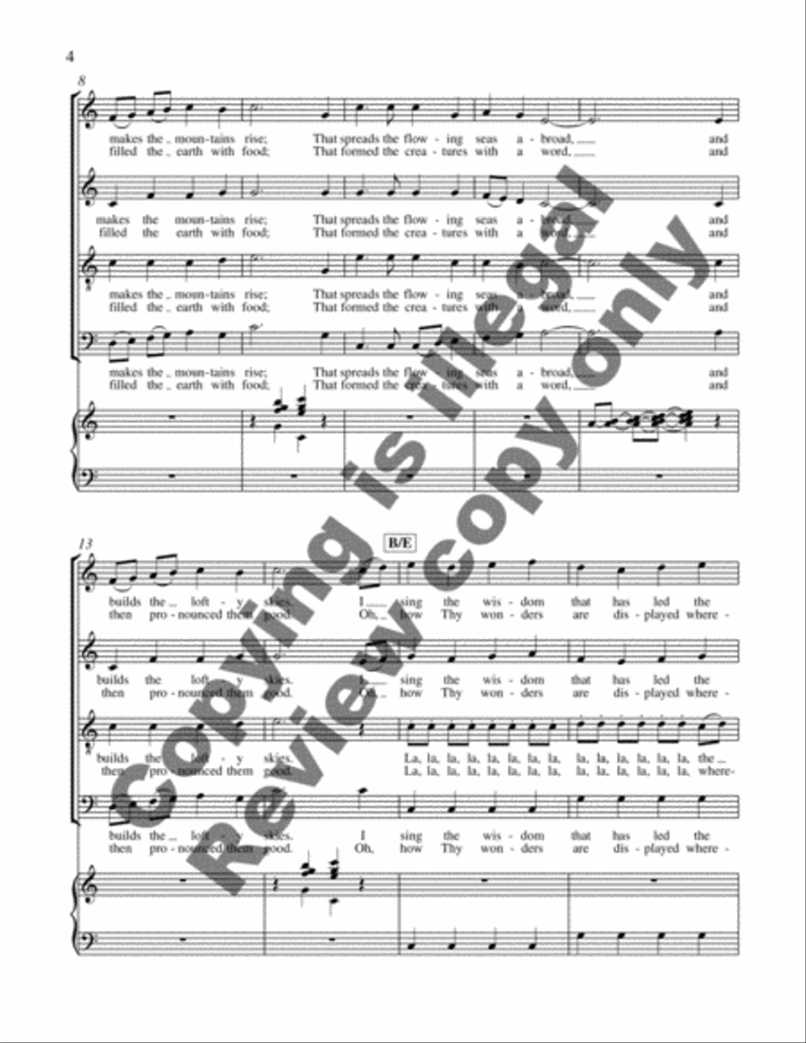 A Song of Praise 4-Part scores gallery preview page 4