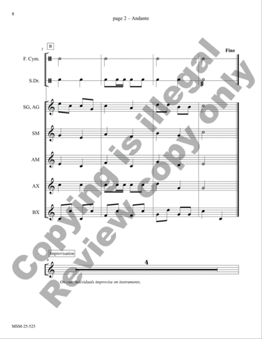 Six Original Compositions for Orff Ensemble Sacred scores gallery preview page 9