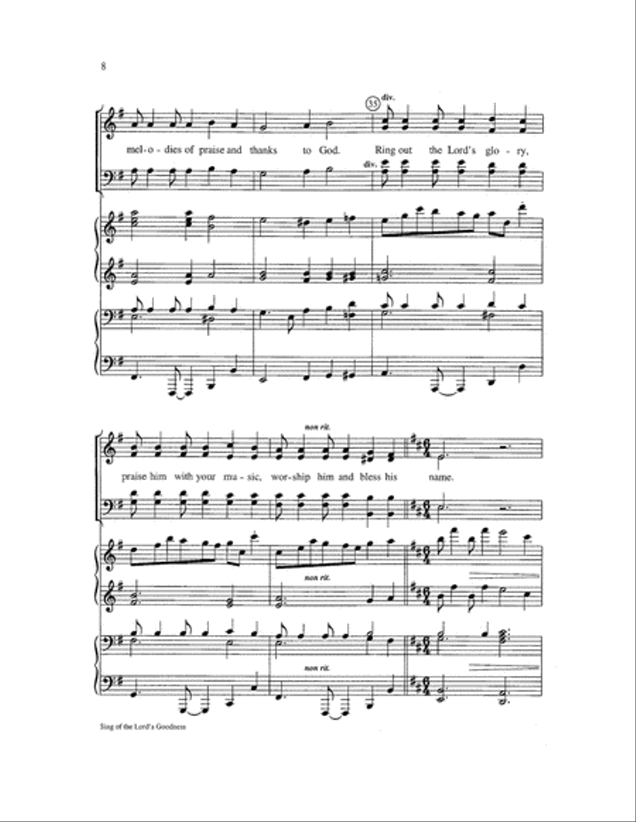 Sing of the Lord's Goodness Choir scores gallery preview page 8