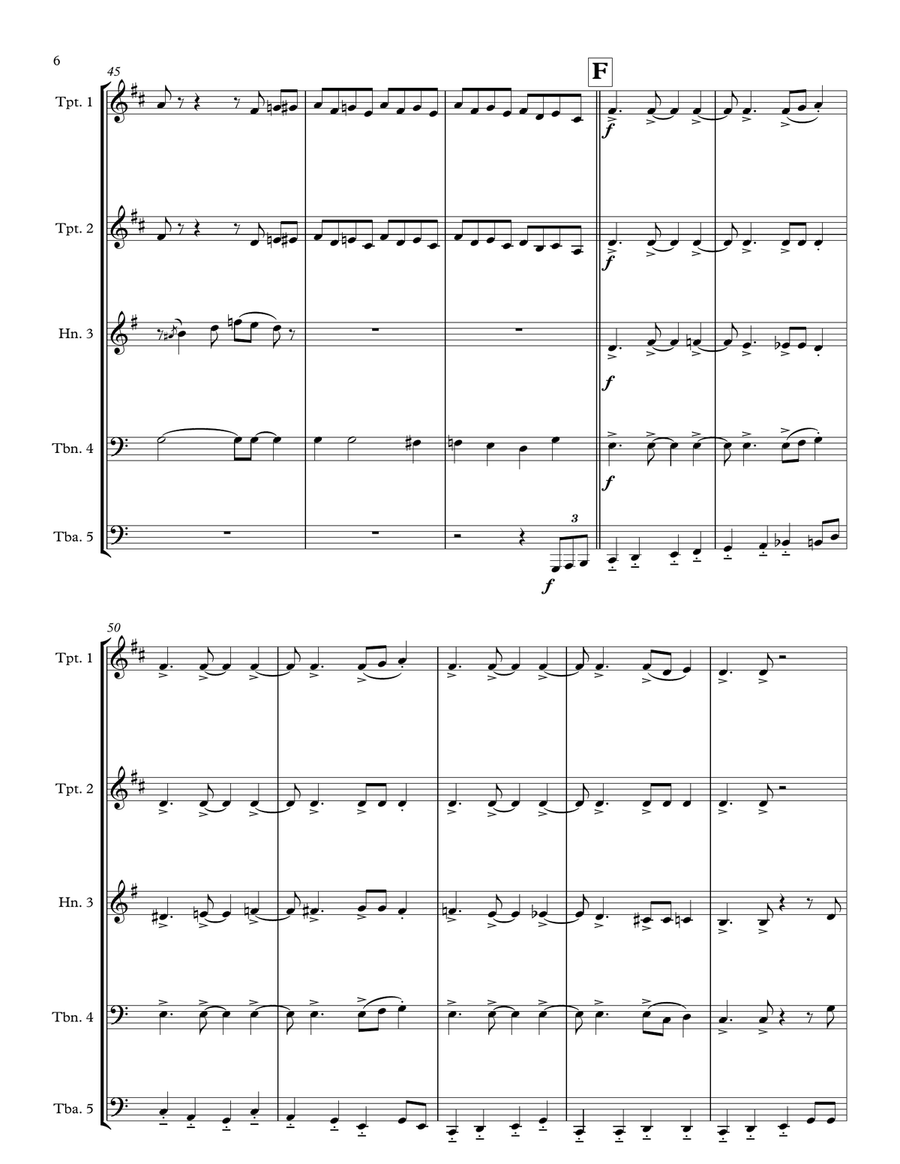 A String Of Pearls Brass Ensemble scores gallery preview page 6