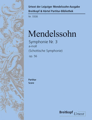 Book cover for Symphony No. 3 in A minor Op. 56 MWV N 18