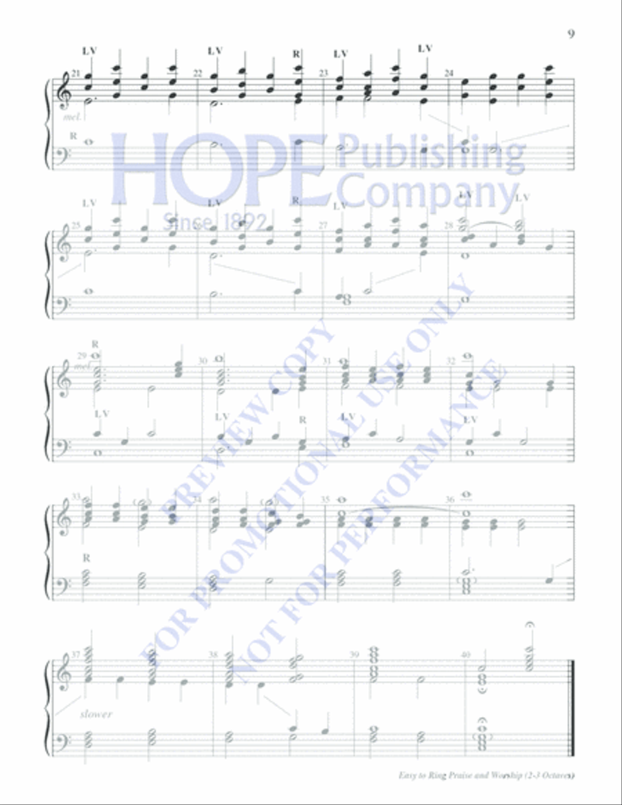 Easy to Ring Praise and Worship 3-Octaves scores gallery preview page 11