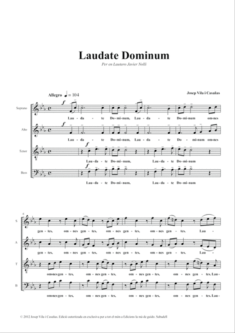 Laudate dominum Laudate dominum 4-Part scores gallery preview page 3