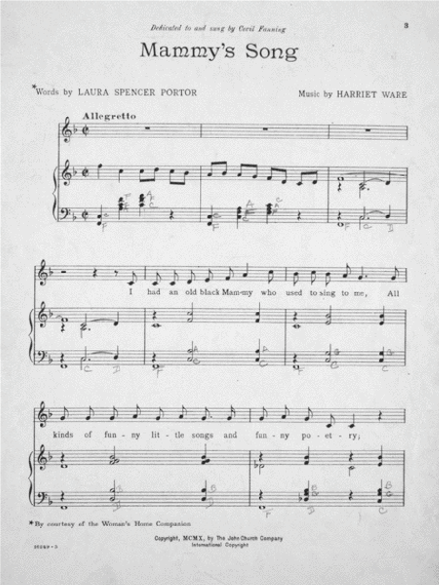 Mammy's Song Voice scores gallery preview page 3