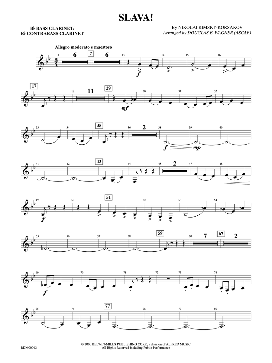 Slava: B-flat Bass Clarinet