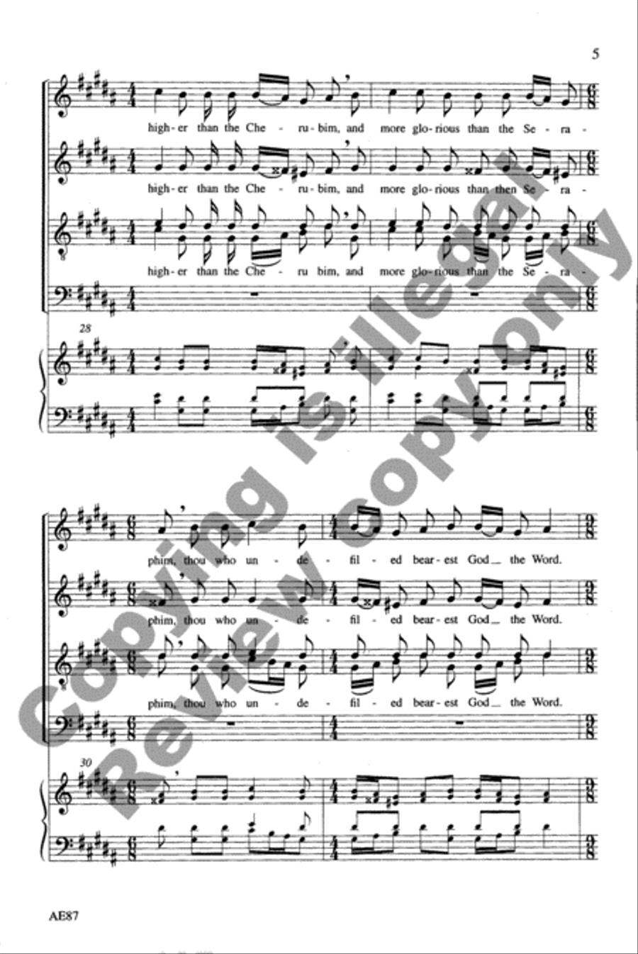 Magnificat & Nunc Dimittis 4-Part scores gallery preview page 7