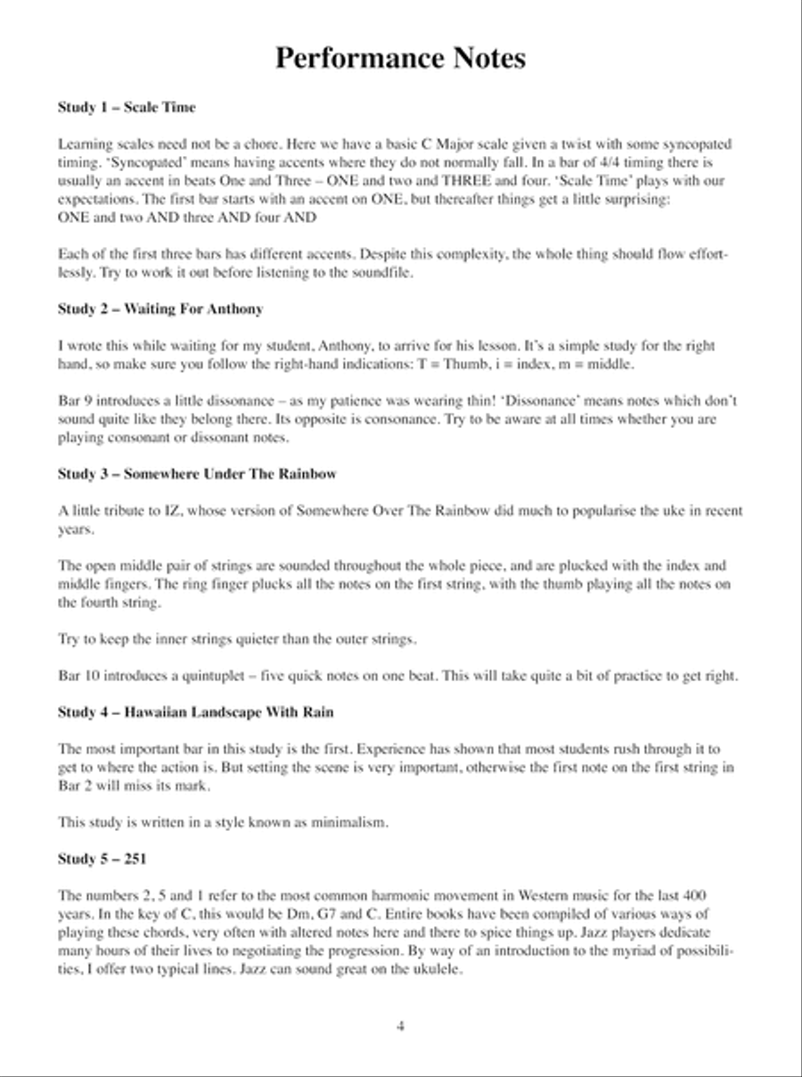 20 Progressive Fingerstyle Studies for Uke Ukulele scores gallery preview page 5