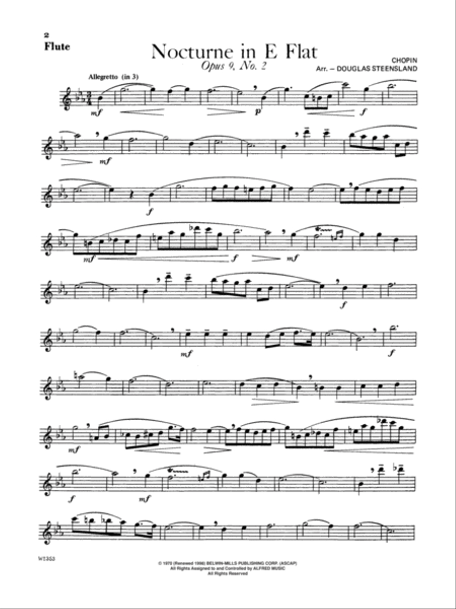 Nocturne in E-flat (Opus 9, No. 2) Small Ensemble scores gallery preview page 2