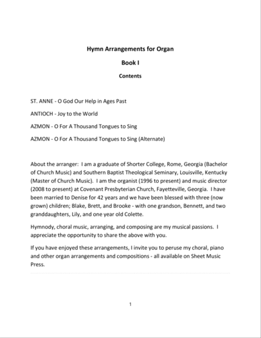 Hymn Arrangements for Organ - Book I Organ Solo scores gallery preview page 2