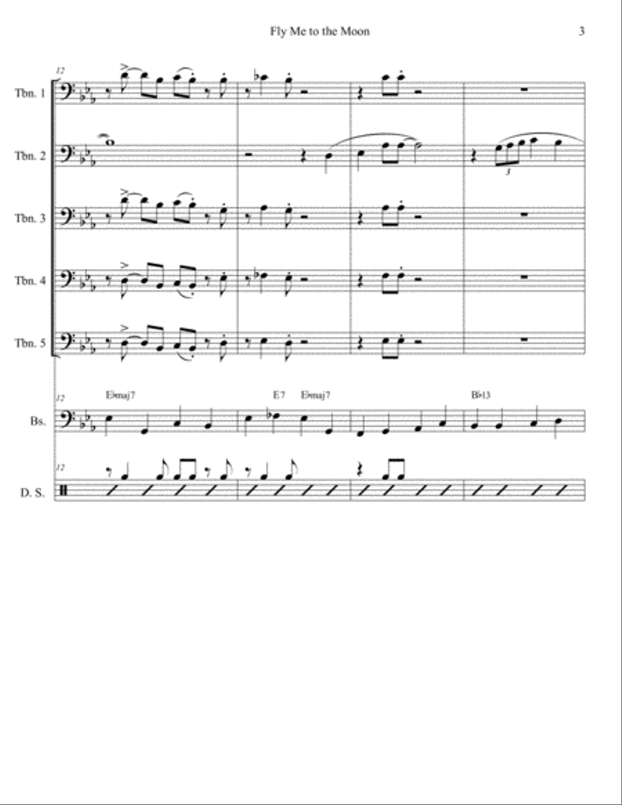 Fly Me To The Moon (in Other Words) Small Ensemble scores gallery preview page 4